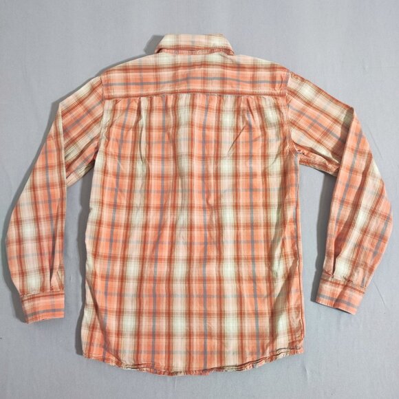 Carhartt button down shirt men's size S orange colour plaid pattern - Picture 3 of 11